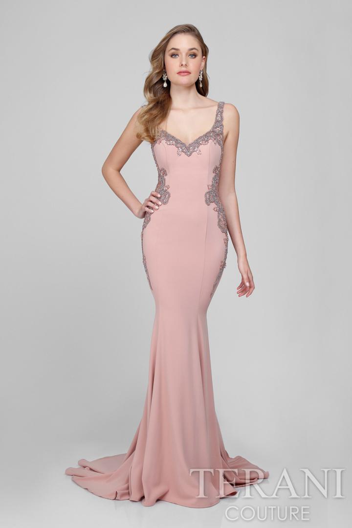 Terani Evening - Ornate Paneled Mermaid Gown 1712e3268