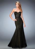 La Femme - 22481 Shimmering Strapless Mermaid Gown