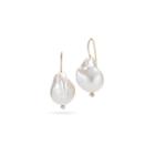 Margaret Elizabeth - 14k Large White Baroque Pearl Earrings