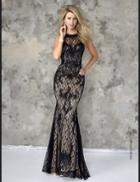 Nina Canacci - 4103 Evening Dress In Black/nude