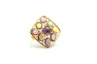 Tresor Collection - Multicolor Stone & Diamond Ring In 18k Yellow Gold
