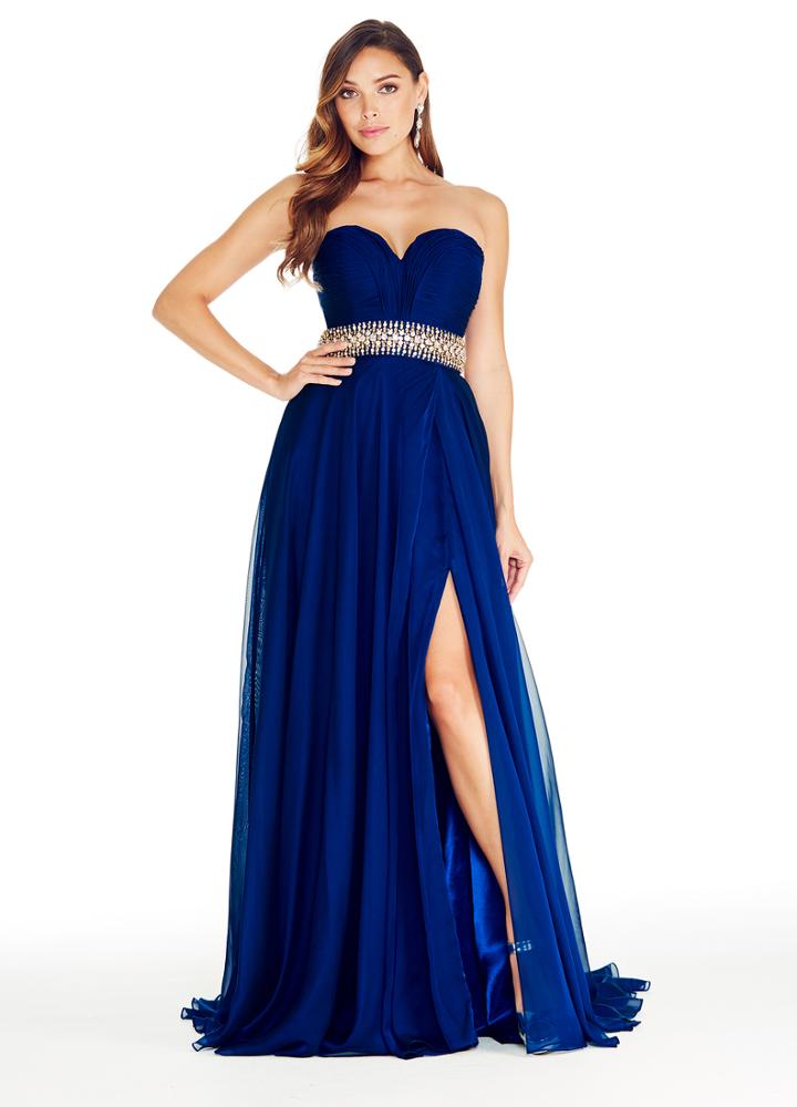 Ashley Lauren - 1324 Pleated Chiffon Evening Dress
