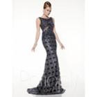 Panoply - Luxurious Art Deco Illusion Trumpet Gown 14850