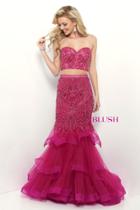 Blush - Sweetheart Tulle Mermaid Dress 11339