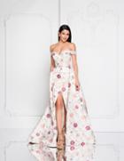 Terani Couture - 1812e6307 Off-shoulder Embellished Gown