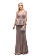 Jewel Encrusted V-neck Fit And Flare Jersey Dresss