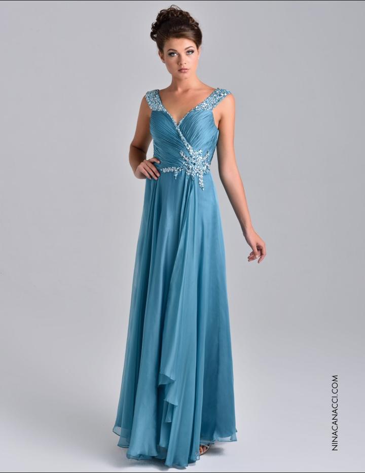 Nina Canacci - 7405 Dress In Teal