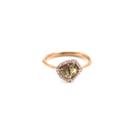 Tresor Collection - Organic Diamond Slice With Pave Diamond Ring In 18k Rose Gold