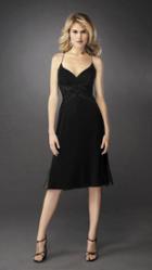La Femme - Embellished V-neck A-line Dress 12721