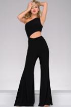 Jovani - 48466 One Shoulder Jersey Jumpsuit