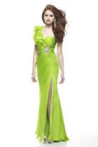 Janique - One-shoulder Ruffle Strap Sweetheart Cocktail Dress 7008