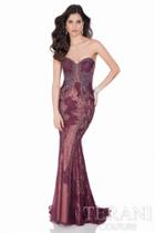 Terani Evening - Strapless Bejeweled And Lace Evening Gown 1621e1459