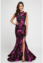 Terani Evening - 1723e4266 Asymmetrical Draped Evening Dress