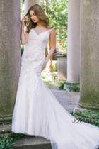 Jovani - Embroided Sheer Neckline Mermaid Dress Jb41503