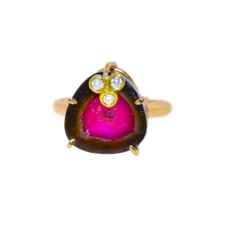 Mabel Chong - Mini Watermelon Tourmaline Ring-wholesale