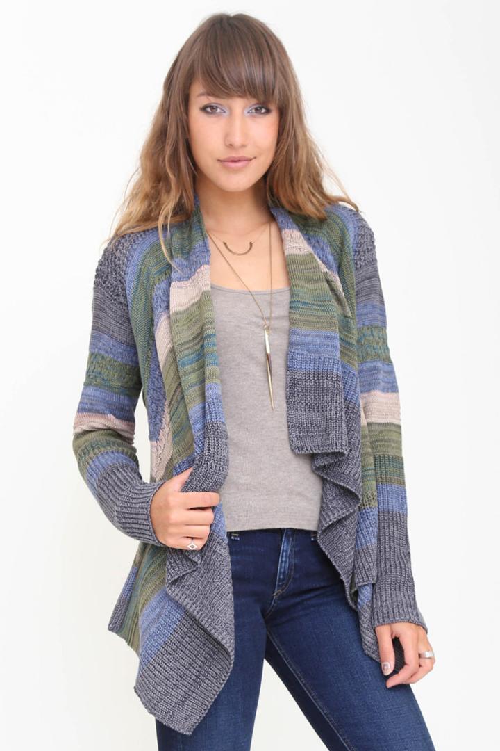 Goddis - Boca Cropped Cardigan In Winter Lake