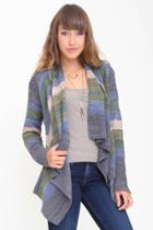Goddis - Boca Cropped Cardigan In Winter Lake