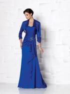 Cameron Blake By Mon Cheri - 113616 Two Piece Dress In Royal Blue