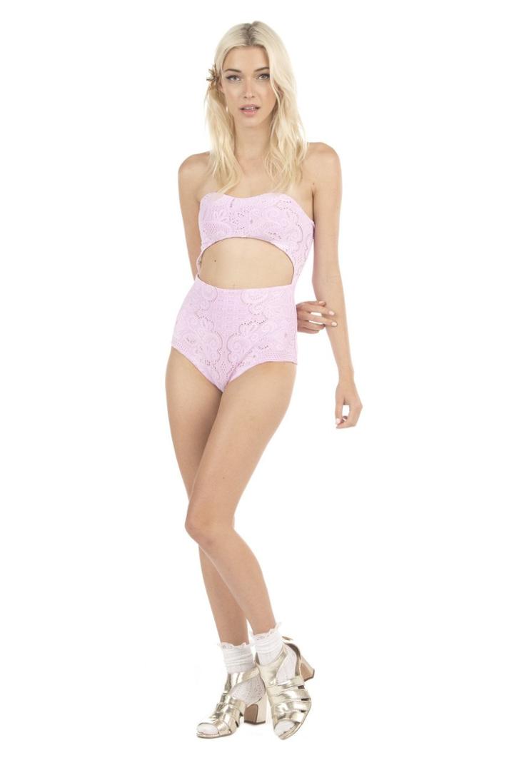 Lolli Swimwear - Girly Girl One Piece In Cotton Candy