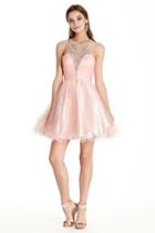 Aspeed - S1872 Dazzling Illusion Halter A-line Homecoming Dress