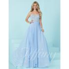 Tiffany Designs - Scintillating Beaded Sweetheart Chiffon A-line Skirt 16231