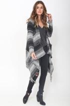 Goddis Tatum Drape Sweater In Gunmetal