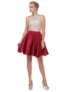 Dancing Queen - 2027a Two-piece Embellished Cocktail Dress