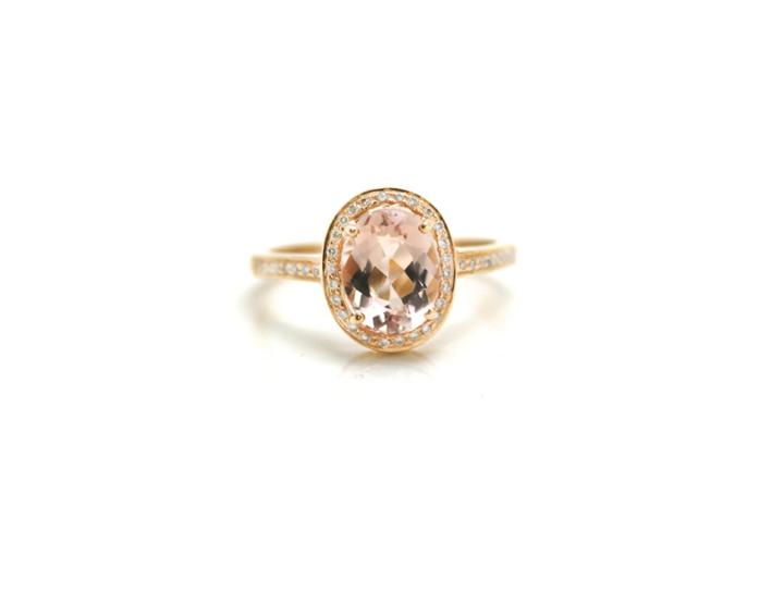 Tresor Collection - 18k Rose Gold Morganite And Diamond Ring
