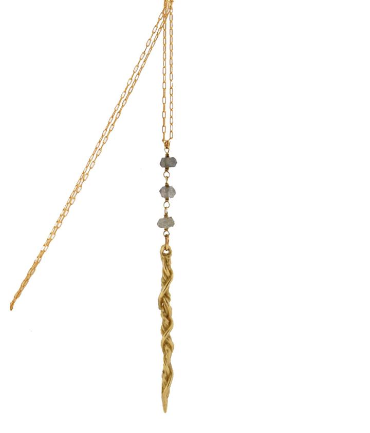 Lori Kaplan Jewelry - 10k Gold Dagger Pendant Necklace