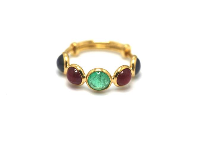 Tresor Collection - Gemstone Stackable Ring Bands In 18k Yellow Gold (1364414724)