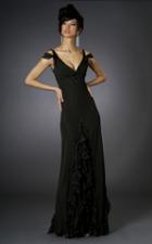Janique - Unique Evening Gown With Ruffle Inserts J026