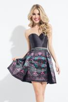 Rachel Allan Short - 4524 Strapless Two-piece Party Dress