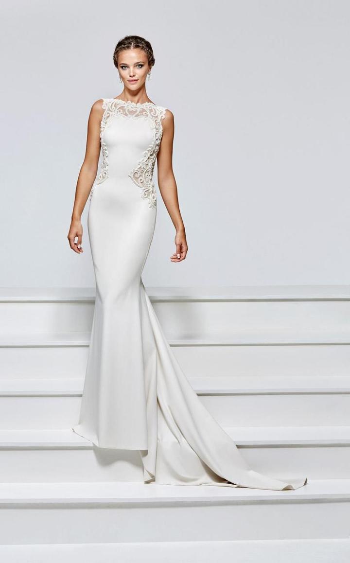 Tarik Ediz - Embellished Sheath Gown 93131