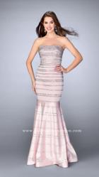 La Femme - Strapless Rhinestone Embellished Mermaid Prom Dress 24180