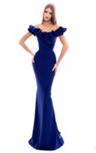 Tarik Ediz - 50348 Tiered Ruffle Off-shoulder Mermaid Gown