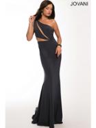 Jovani - One Shoulder Mermaid Dress 98177