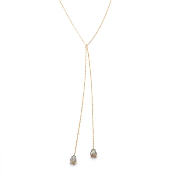 Margaret Elizabeth - Pear Lariat Labradorite