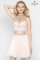 Alyce Paris - 46530 Dress In Ivory Ice Pink