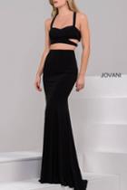 Jovani - Stunning Two-piece Sweetheart Mermaid Crepe Gown 36729