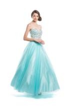 Aspeed - L1536 Crystal Embellished Strapless Evening Gown