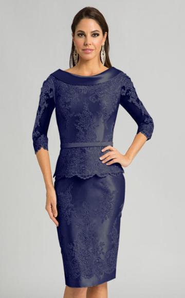 Feriani Couture - 18557 Lace Bateau Sheath Dress