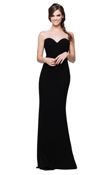 Tarik Ediz 50003 Illusion Sweetheart Sheath Dress - 1 Pc Black In Size 6 Available