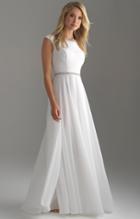 Madison James - 18-802m Cap Sleeve Jewel Trimmed Lace Bodice Gown