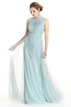 Aspeed - L1826 Embroidered Jewel Neck A-line Prom Dress