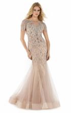 Morrell Maxie - 15899 Embellished Fringed Tulle Trumpet Gown