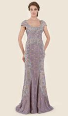 Rina Di Montella - Rd2628 Lace Cap Sleeve Scoop Trumpet Dress