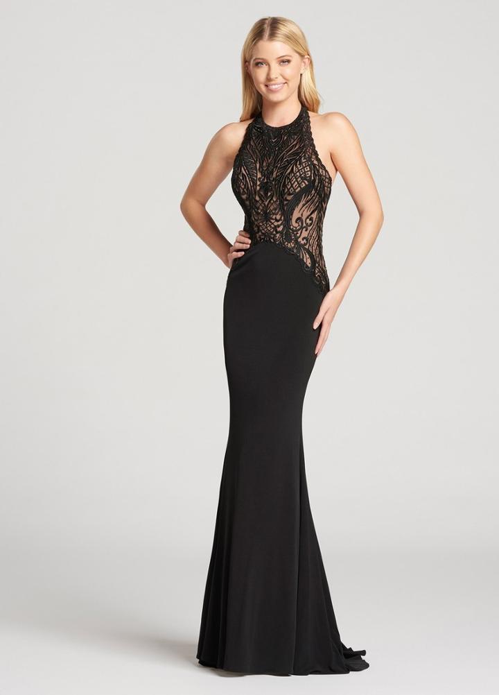 Ellie Wilde - Ew118135 Lace Halter Sheath Dress