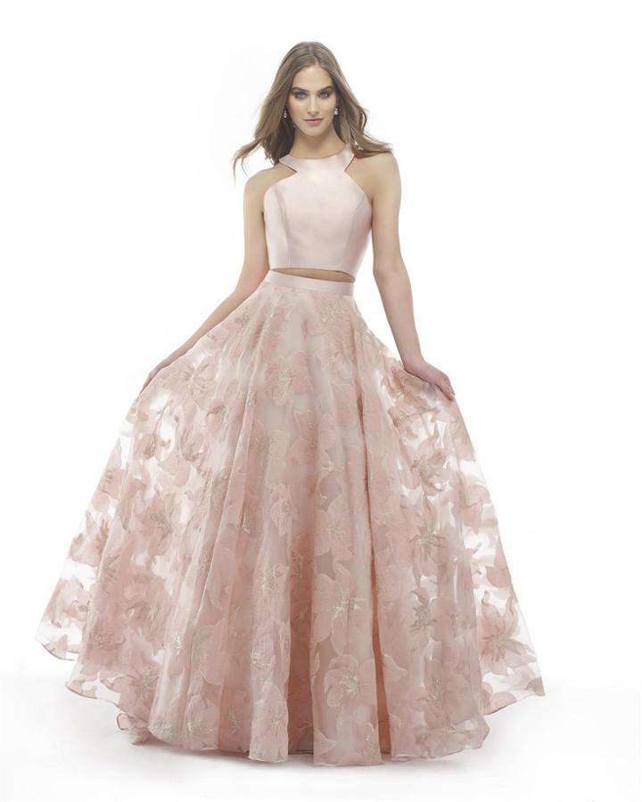 Morrell Maxie - 15792 Two Piece Mikado Jacquard Print Dress