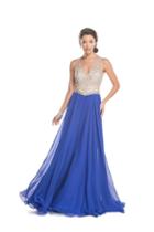 Aspeed - L1640 Jeweled Plunging V-neck Prom Dress