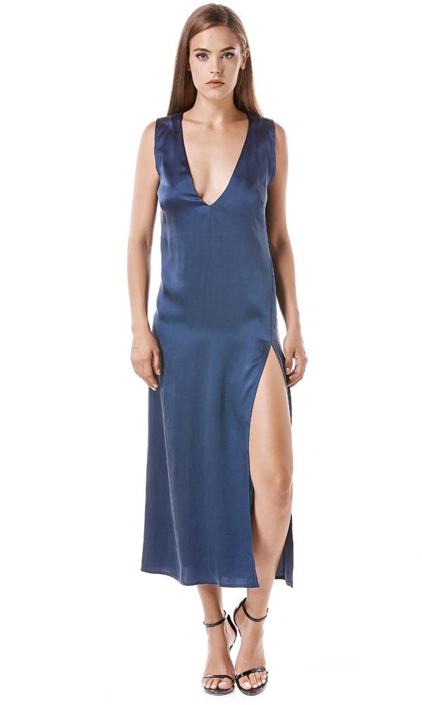 Again Collection - Bourgeois Key Hole Maxi In Blue